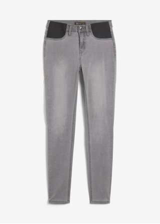 Jeans mit bequemem Bund in grau von vorne - bpc selection