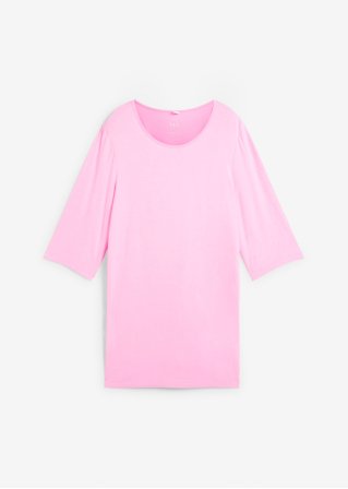 Funktions-Longshirt mit Schlitz, schnelltrocknend in rosa von vorne - bpc bonprix collection