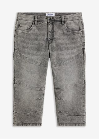 Regular Fit 3/4-Jeans, Straight in grau von vorne - John Baner JEANSWEAR