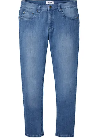 Slim Fit Stretch-Jeans, Straight in blau von vorne - bonprix