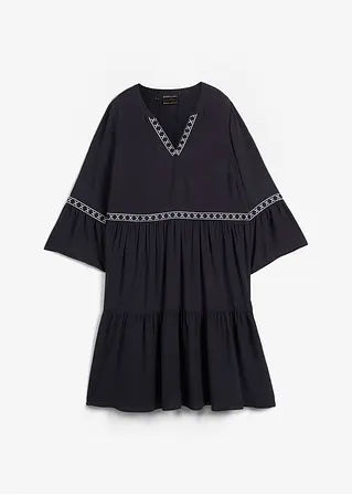 Kleid mit Kontrastborte in schwarz von vorne - bpc selection