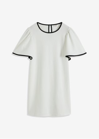 Kleid mit Glockenärmeln  in weiß von vorne - BODYFLIRT boutique