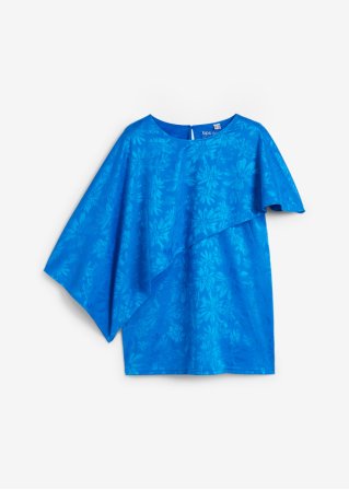 Shirttunika aus Jaquard in blau von vorne - bpc selection