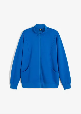 Sweatjacke in blau von vorne - bpc bonprix collection