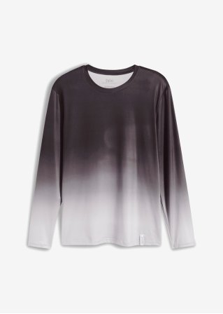 Funktions-Shirt mit Farbverlauf, langarm in schwarz von vorne - bpc bonprix collection