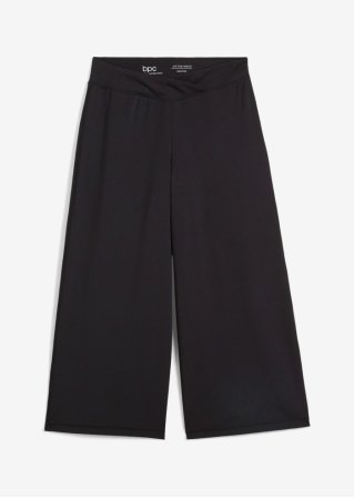 Wadenlange Sport-Hose, schnelltrocknend in schwarz von vorne - bpc bonprix collection