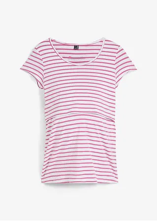 Umstandsshirt / Stillshirt mit Bio-Baumwolle in pink von vorne - bonprix