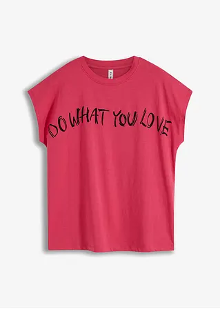 Oversize-Shirt in pink von vorne - bonprix