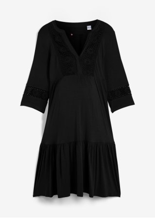 Umstands-Tunika-Kleid / Still-Tunika-Kleid in schwarz von vorne - bpc bonprix collection
