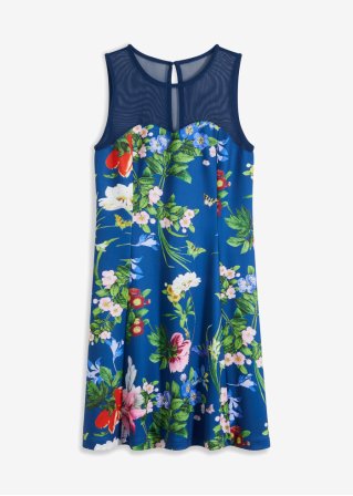 Kleid in blau von vorne - BODYFLIRT boutique
