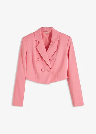 Cropped Blazer  in rosa von vorne - BODYFLIRT boutique