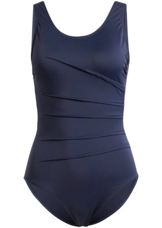 Shape Badeanzug aus recyceltem Polyamid leichte Formkraft in blau von vorne - bpc bonprix collection