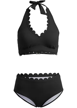 Neckholder Bikini (2-tlg.Set) aus recyceltem Polyamid in schwarz - bonprix