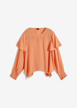 Bluse in orange von vorne - BODYFLIRT