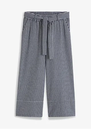 Hose in Vichy-Karo in blau von vorne - bonprix