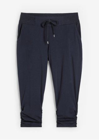 Jersey-Hose mit elastischem Bund in blau von vorne - bpc selection
