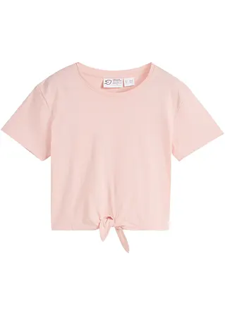 Mädchen Shirt aus Bio Baumwolle in rosa von vorne - bonprix