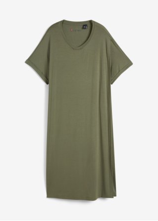 Shirt-Umstandskleid/ Shirt-Stillkleid  in grün von vorne - bpc bonprix collection
