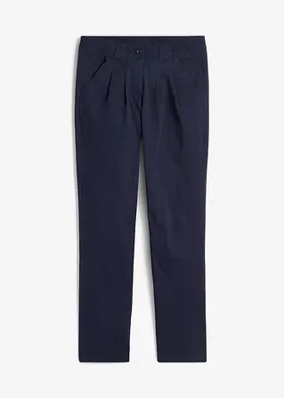 Stretch-Chinohose in blau von vorne - bonprix