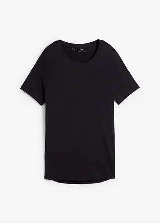 Longshirt aus softer Viskose in schwarz von vorne - bonprix