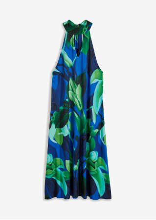 Neckholder-Kleid in grün von vorne - BODYFLIRT boutique