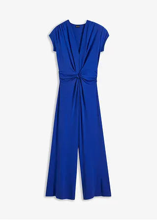 Jumpsuit in blau von vorne - BODYFLIRT