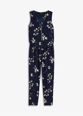 Jumpsuit in blau von vorne - bonprix