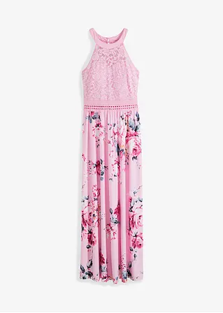 bonprix Sommer-Maxikleid mit Blumen-Print und Spitze