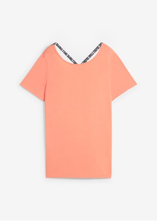 Sport-Longshirt mit Rückenausschnitt in orange von vorne - bpc bonprix collection