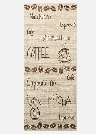Teppich mit Cappuccino Motiv in braun - bonprix