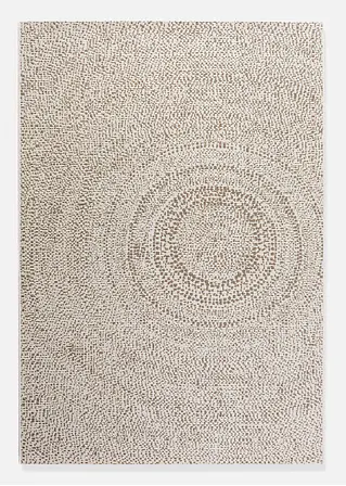 In- und Outdoor Teppich mit rundem Motiv in beige - bonprix