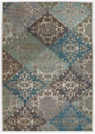 In- und Outdoor Teppich mit Ornamenten in blau - bpc living bonprix collection