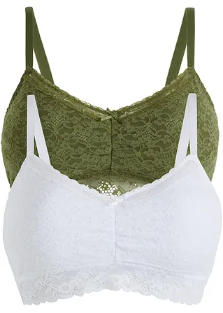 Bustier (2er Pack) in grün von vorne - bonprix
