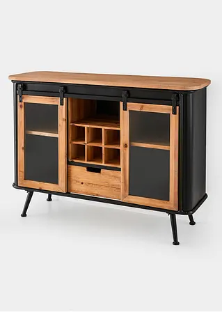 Sideboard in schwarz von vorne - bonprix