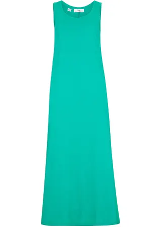 Maxi-Jersey-Kleid aus Baumwoll- Viskose Mischung in grün von vorne - bonprix