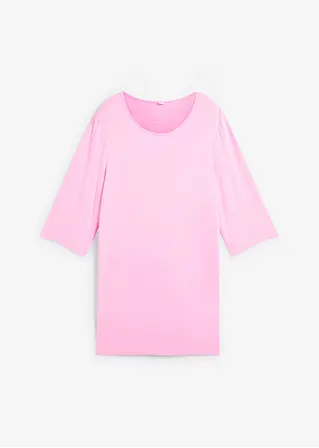 Funktions-Longshirt mit Schlitz, schnelltrocknend in rosa von vorne - bonprix