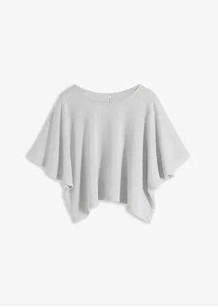 Oversized T-Shirt in silber von vorne - bonprix