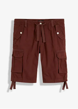 Cargo-Bermuda aus reiner Baumwolle, Regular Fit in braun von vorne - bonprix