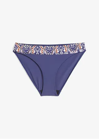 Bikinihose aus recyceltem Polyamid in blau von vorne - bpc bonprix collection