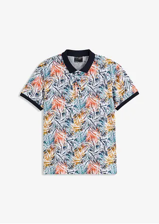 Piqué-Poloshirt aus reiner Bio-Baumwolle, Kurzarm in weiß von vorne - bonprix