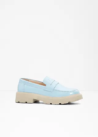 Chunky Loafer in blau von vorne - bonprix