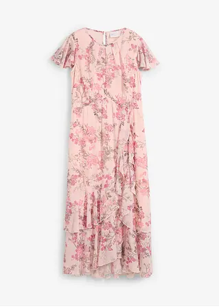 Kleid mit Volants in rosa von vorne - bpc selection