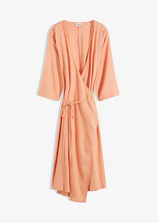 Midi-Kleid aus fließender Viskose in orange von vorne - bpc bonprix collection