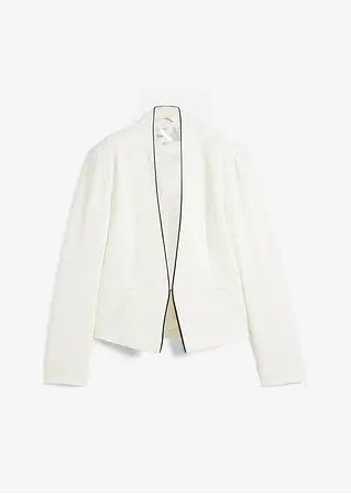 Kurzblazer mit Stretch in weiß von vorne - bonprix