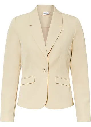 Kurzblazer in beige von vorne - bonprix