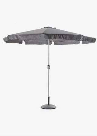 Sonnenschirm rund in grau von vorne - bpc living bonprix collection