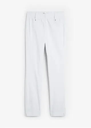 Stretchhose in Schlupfform in weiß von vorne - bonprix