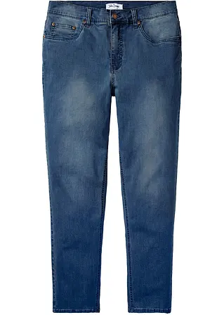 Classic Fit Power-Stretch-Jeans mit T-400 m. Komfortschnitt, Tapered in blau von vorne - bonprix