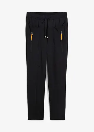 Schlupfhose aus bequemen Punto di Roma in schwarz von vorne - bonprix