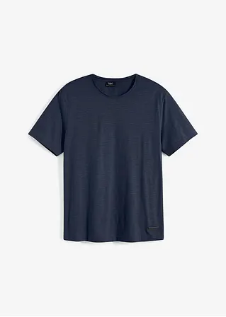 T-Shirt aus Bio Baumwolle in blau von vorne - bonprix